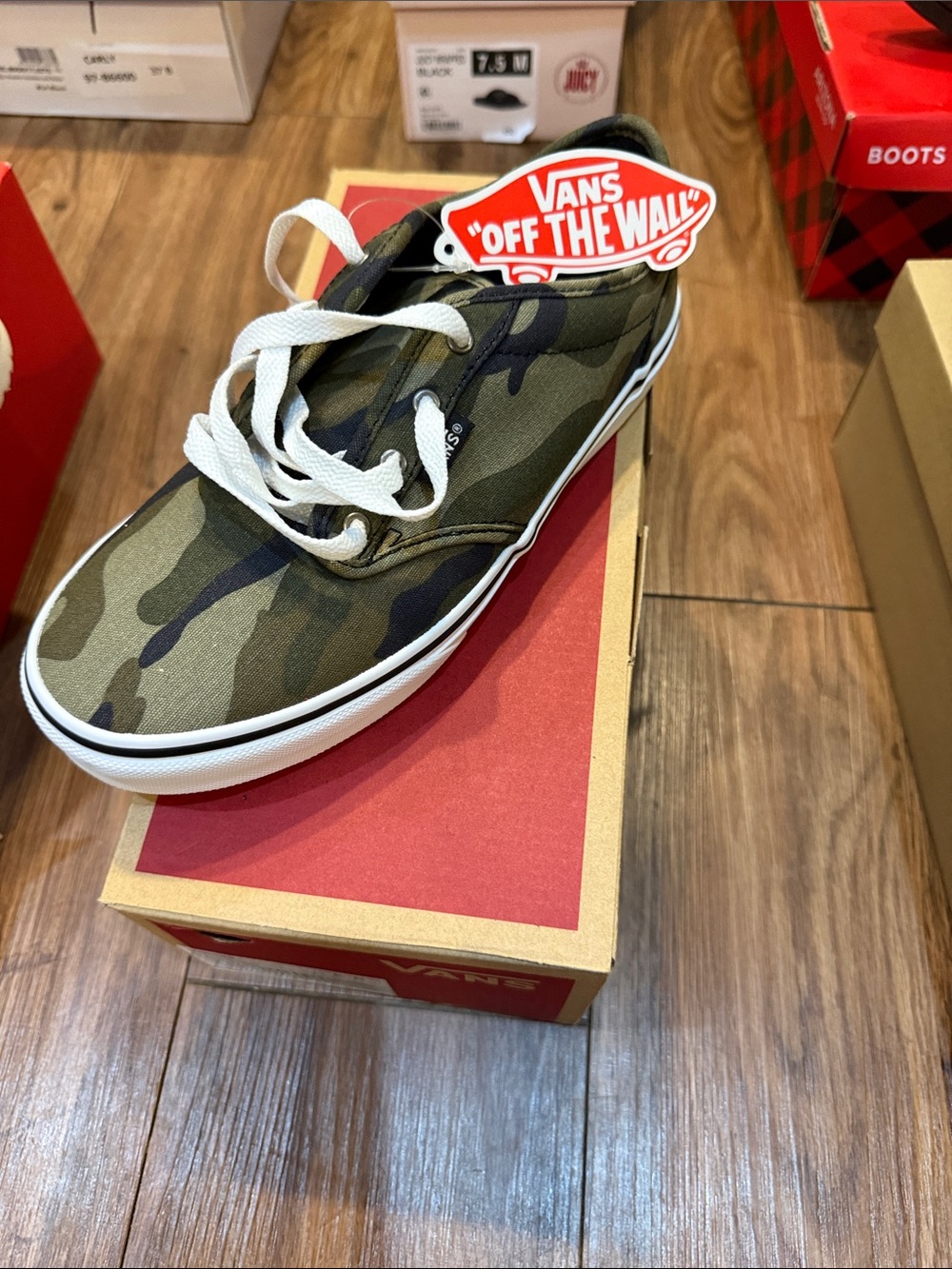Vans Olive & Black Camouflage Low-Top Sneaker